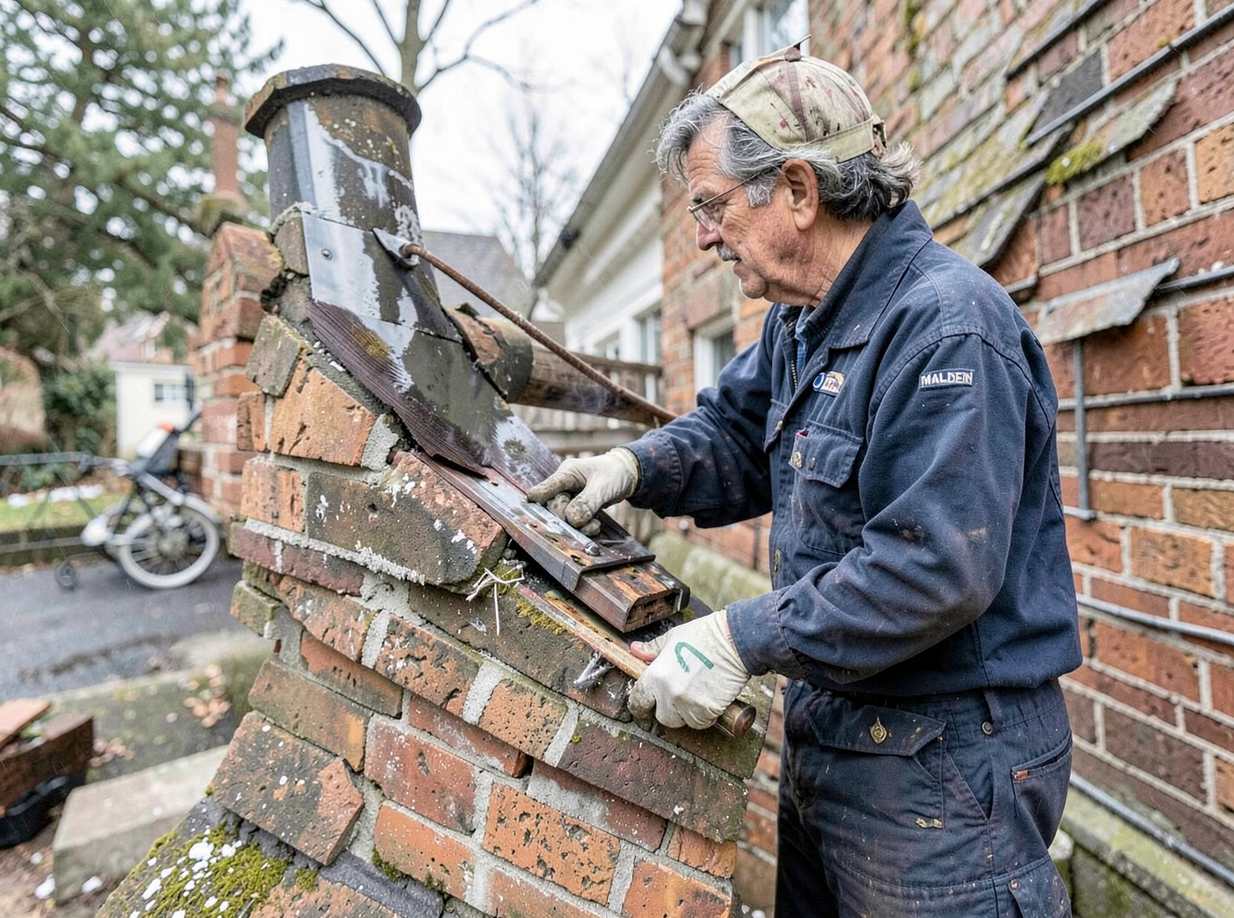 Chimney Flashing Repair in Malden
