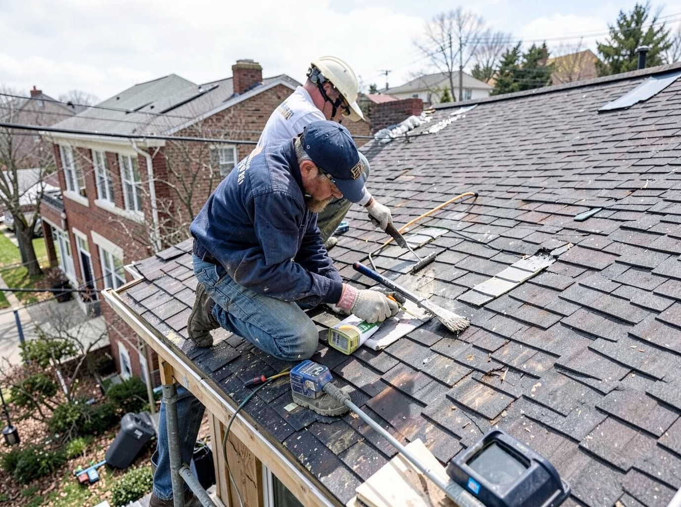 Wind Damage Roof Repair in Malden